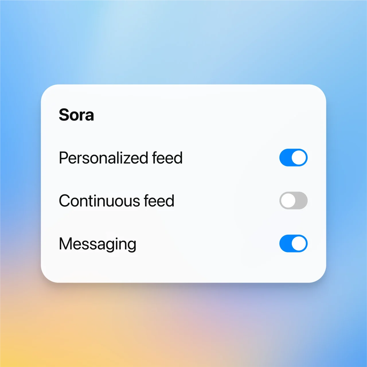 Zrzut ekranu ustawień kontroli rodzicielskiej w aplikacji mobilnej Sora
